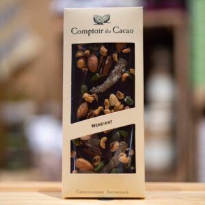 Tablette chocolat - Noir 72% - Mendiant