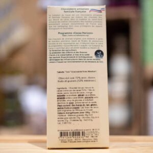 Tablette chocolat - Noir 72% - Mendiant