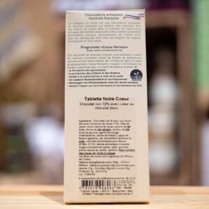 Tablette chocolat - Noir 72% coeur