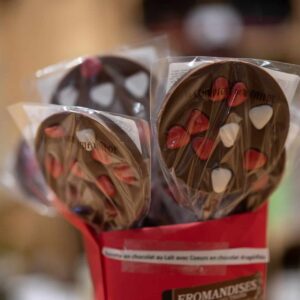 Sucette chocolat lait - Coeur