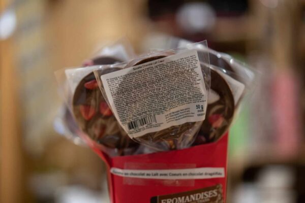 Sucette chocolat lait - Coeur