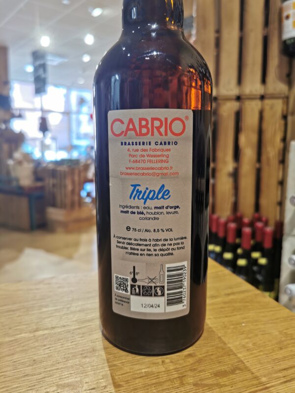 Bière artisanale Cabrio Triple – Image 2