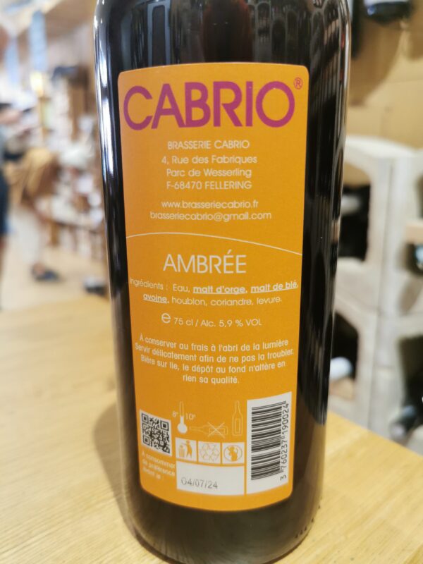 Bière artisanale Cabrio Ambrée – Image 2
