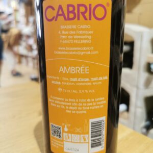 Bière artisanale Cabrio Ambrée – Image 2