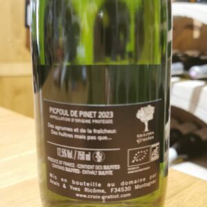 Appéllation Picpoul de Pinet 2023 Domaine La Croix Gratiot – Image 2