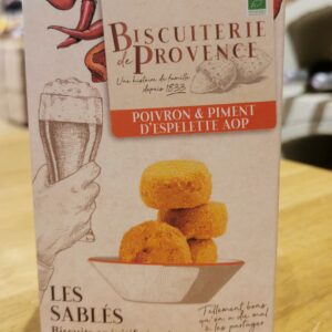 Sablés Poivron & Piment d'Espelette AOP Biscuiterie de Provence BIO