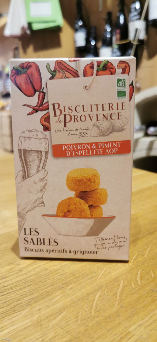 Sablés Poivron & Piment d'Espelette AOP Biscuiterie de Provence BIO
