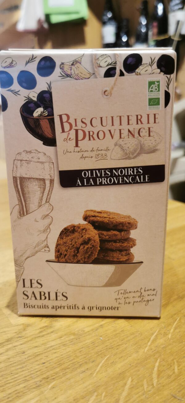 Sablés Olives Noires à la Provençale Biscuiterie de Provence BIO