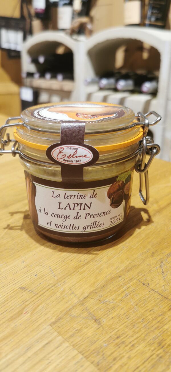 Terrine de Lapin à la courge de Provence et noisettes grillées Maison Telme depuis 1947