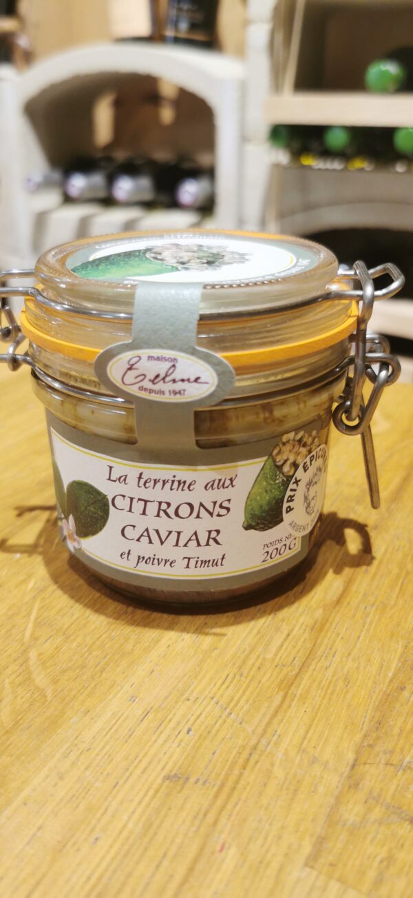 Terrine au Citrons Caviar et poivre Timut Maison Telme depuis 1947