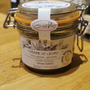 Terrine de Lièvre lard paysan genièvre, Olivier Nasti