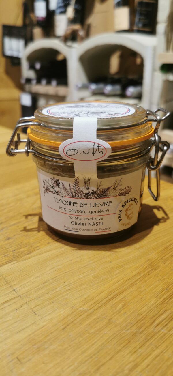 Terrine de Lièvre lard paysan genièvre, Olivier Nasti
