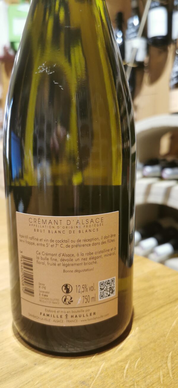 Crémant d'Alsace blanc de blancs Les Prémices Famille Hauller – Image 2