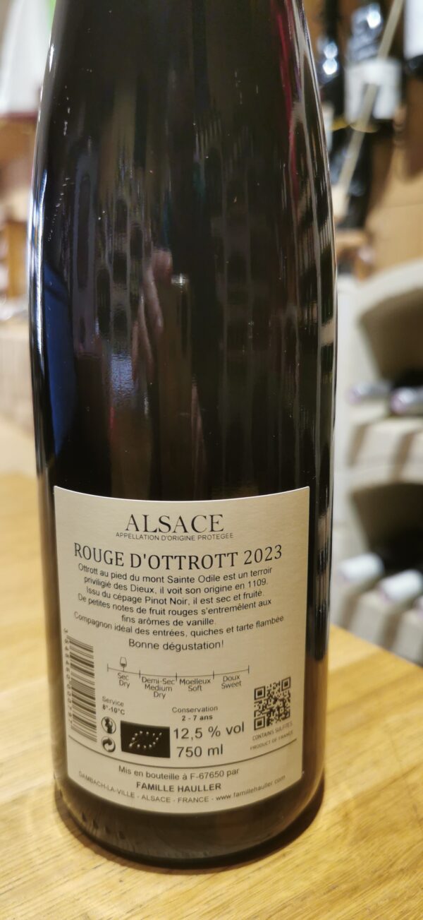 Rouge de Ottrott pinot noir Famille Hauller – Image 2