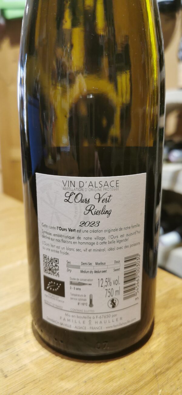 L'Ours Vert riesling Famille Hauller – Image 2