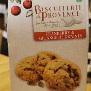 Les Cookies cranberries et mélange de graines Biscuiterie de Provence BIO