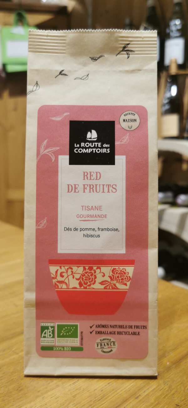 Tisane Gourmande - Dés de Pomme, Framboise, Hibiscus BIO