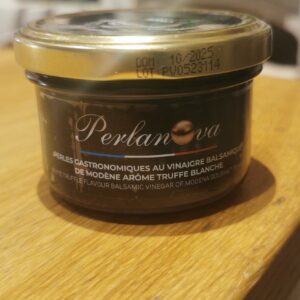 Perles Gastronomiques au vinaigre balsamique de Modène arôme Truffe Blanche