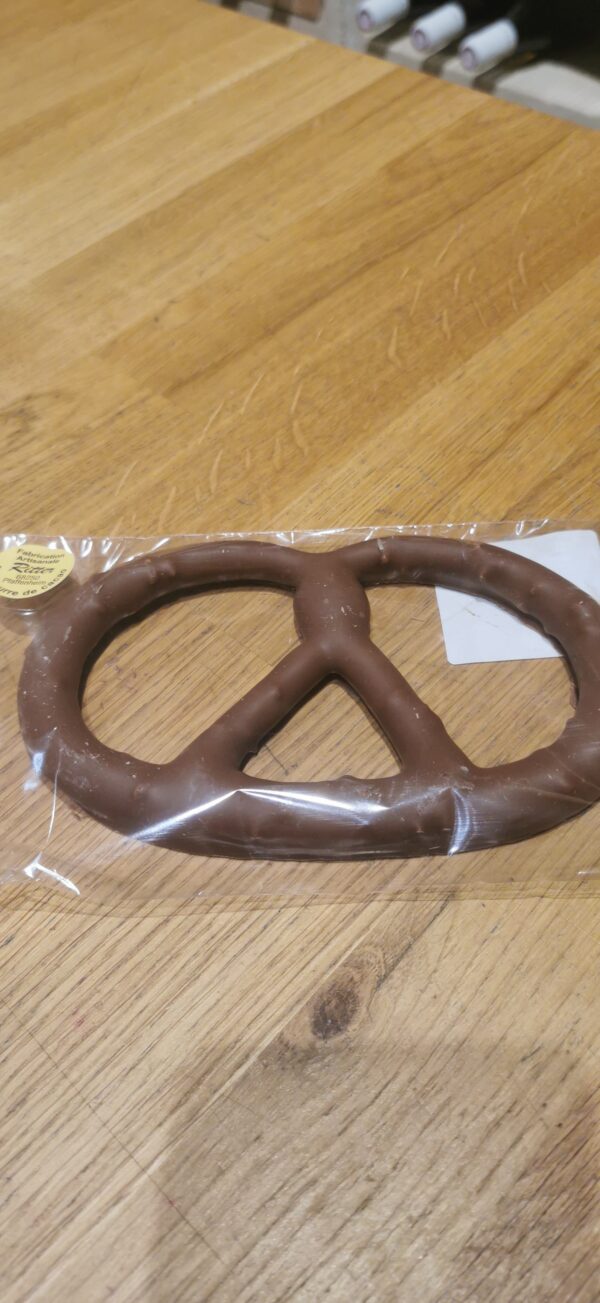 Bretzel enrobé chocolat lait