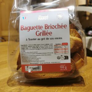 Baguette briochée grillée