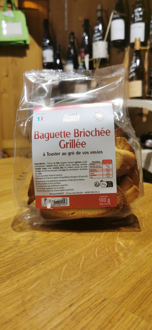 Baguette briochée grillée