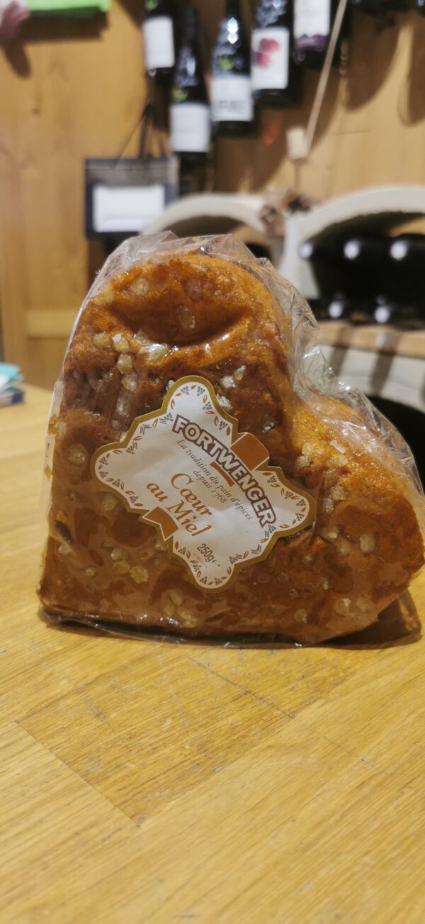 Cœur de pain d'épices au miel et sucre perlé